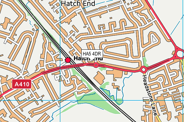 HA5 4DR map - OS VectorMap District (Ordnance Survey)