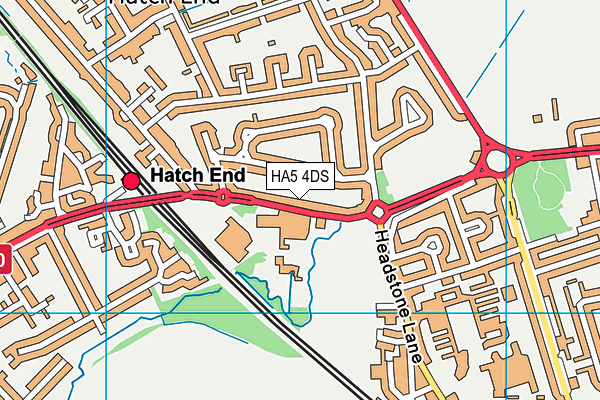HA5 4DS map - OS VectorMap District (Ordnance Survey)