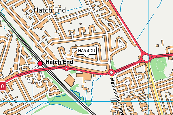 HA5 4DU map - OS VectorMap District (Ordnance Survey)