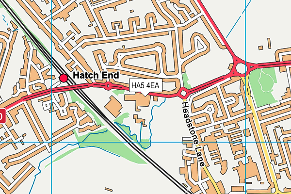 Hatch End Swimming Pool map (HA5 4EA) - OS VectorMap District (Ordnance Survey)