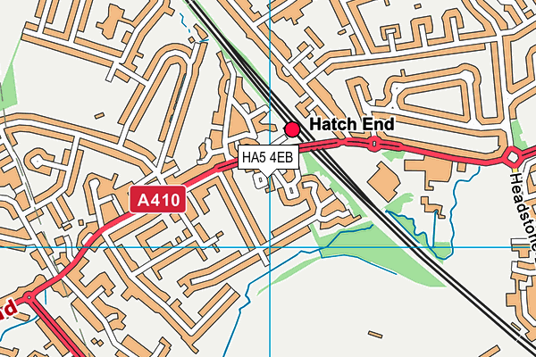 HA5 4EB map - OS VectorMap District (Ordnance Survey)