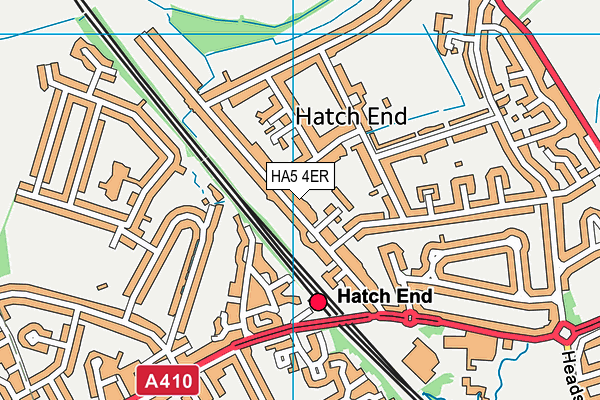 HA5 4ER map - OS VectorMap District (Ordnance Survey)