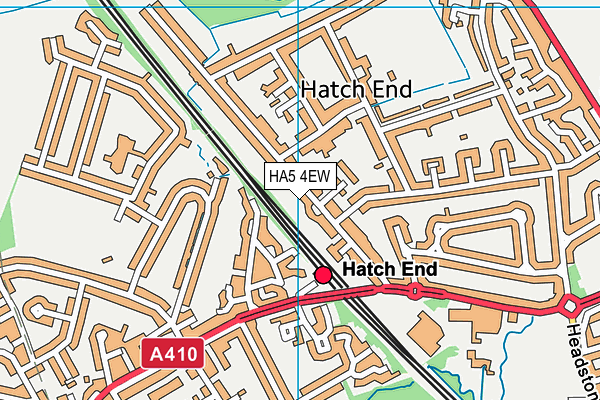 HA5 4EW map - OS VectorMap District (Ordnance Survey)