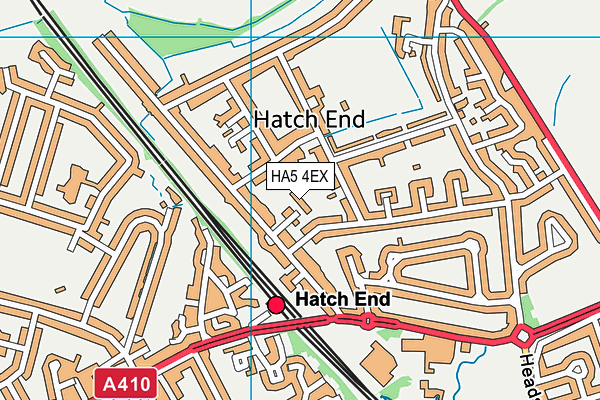 HA5 4EX map - OS VectorMap District (Ordnance Survey)