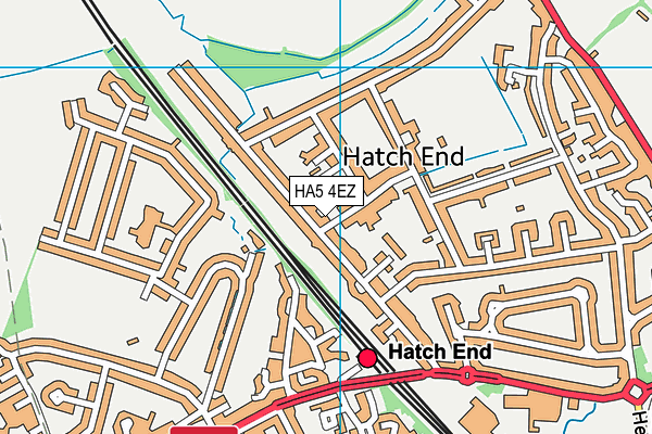 HA5 4EZ map - OS VectorMap District (Ordnance Survey)