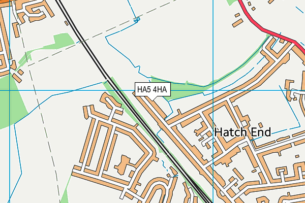 HA5 4HA map - OS VectorMap District (Ordnance Survey)