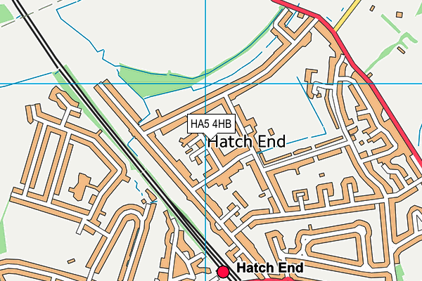 HA5 4HB map - OS VectorMap District (Ordnance Survey)