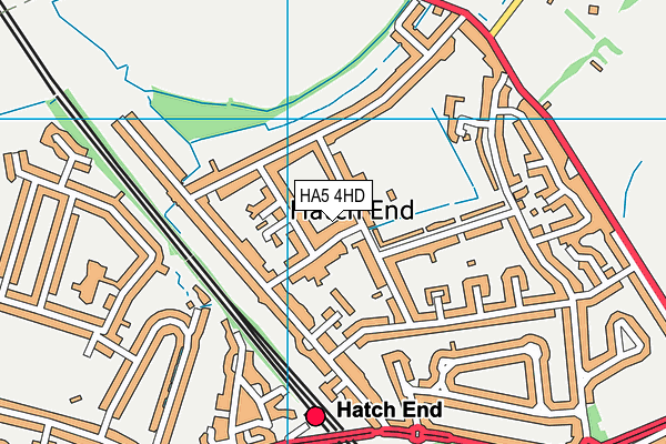 HA5 4HD map - OS VectorMap District (Ordnance Survey)