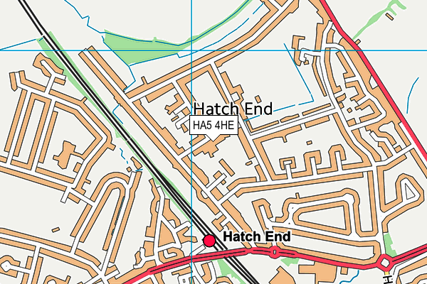 HA5 4HE map - OS VectorMap District (Ordnance Survey)