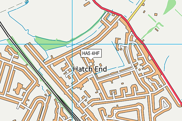 HA5 4HF map - OS VectorMap District (Ordnance Survey)