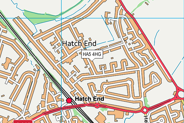 HA5 4HG map - OS VectorMap District (Ordnance Survey)