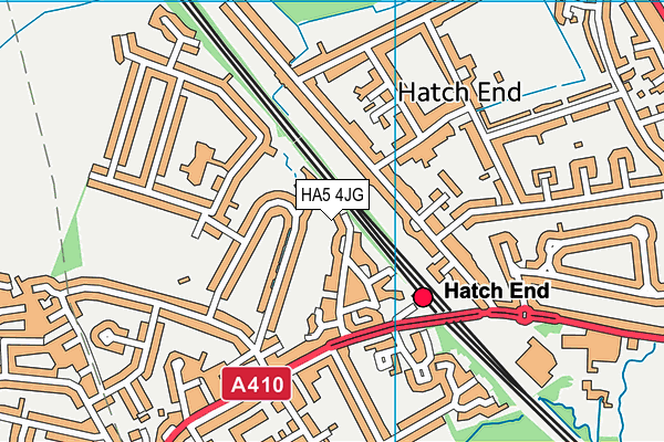 HA5 4JG map - OS VectorMap District (Ordnance Survey)
