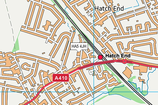 HA5 4JH map - OS VectorMap District (Ordnance Survey)