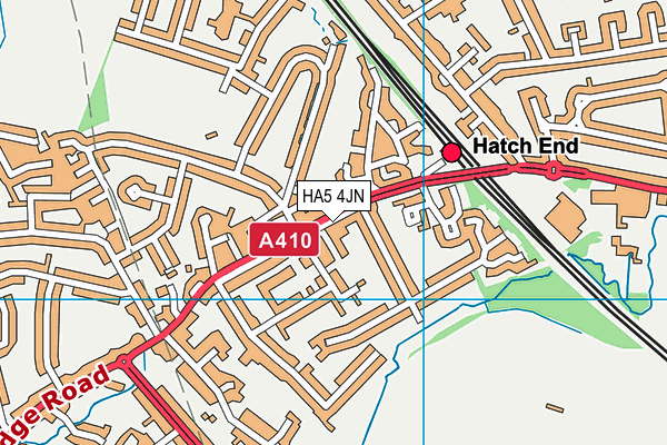 HA5 4JN map - OS VectorMap District (Ordnance Survey)