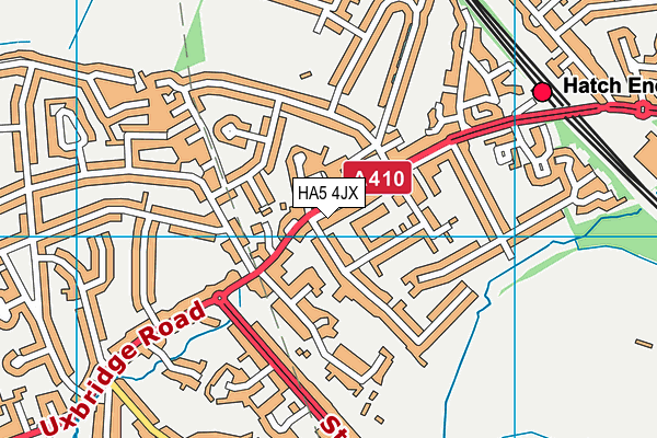 HA5 4JX map - OS VectorMap District (Ordnance Survey)