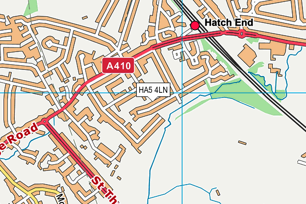HA5 4LN map - OS VectorMap District (Ordnance Survey)