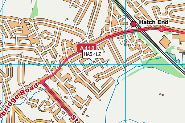 HA5 4LZ map - OS VectorMap District (Ordnance Survey)