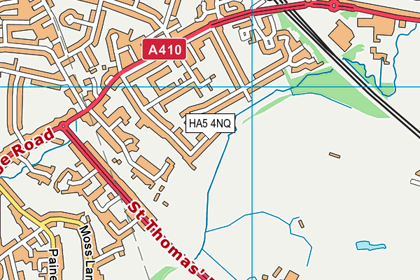HA5 4NQ map - OS VectorMap District (Ordnance Survey)