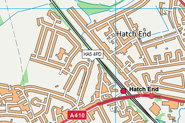 HA5 4PD map - OS VectorMap District (Ordnance Survey)