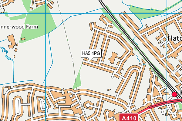 HA5 4PG map - OS VectorMap District (Ordnance Survey)