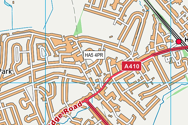 HA5 4PR map - OS VectorMap District (Ordnance Survey)