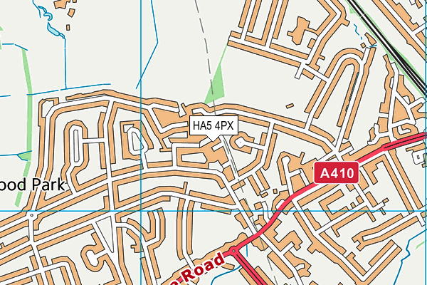 HA5 4PX map - OS VectorMap District (Ordnance Survey)