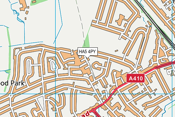 HA5 4PY map - OS VectorMap District (Ordnance Survey)