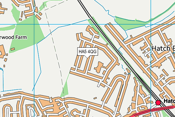 HA5 4QG map - OS VectorMap District (Ordnance Survey)
