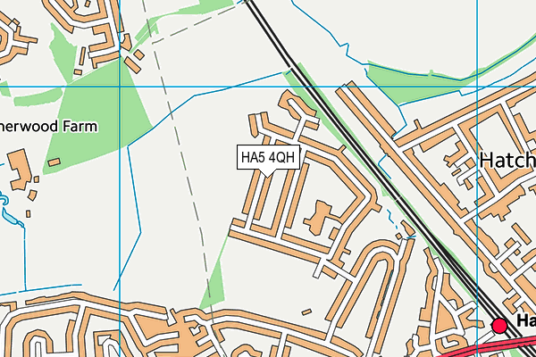HA5 4QH map - OS VectorMap District (Ordnance Survey)