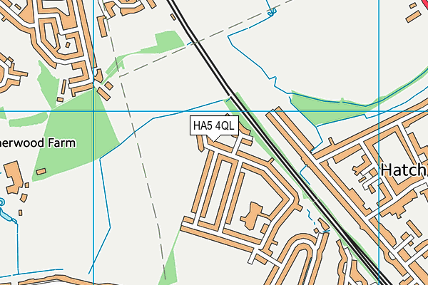 HA5 4QL map - OS VectorMap District (Ordnance Survey)