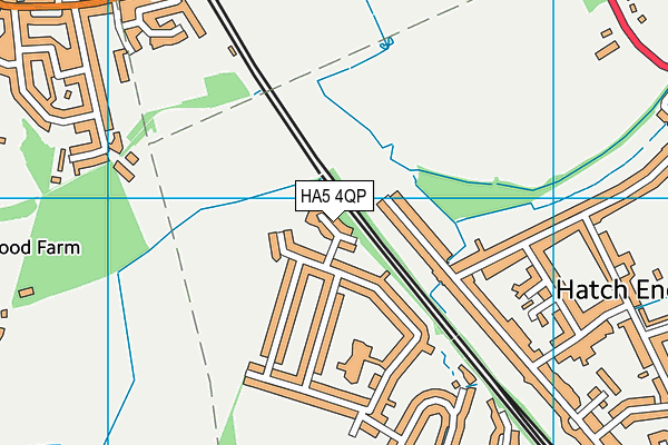 HA5 4QP map - OS VectorMap District (Ordnance Survey)