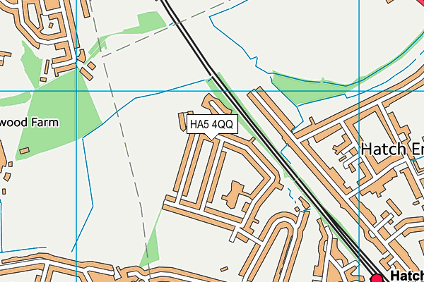 HA5 4QQ map - OS VectorMap District (Ordnance Survey)
