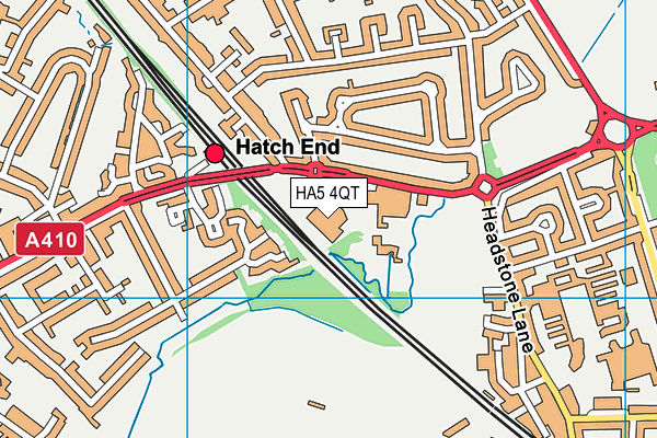 HA5 4QT map - OS VectorMap District (Ordnance Survey)