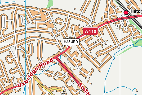 HA5 4RD map - OS VectorMap District (Ordnance Survey)