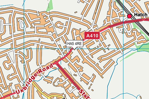 HA5 4RE map - OS VectorMap District (Ordnance Survey)