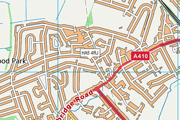 HA5 4RJ map - OS VectorMap District (Ordnance Survey)