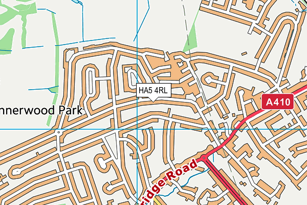 HA5 4RL map - OS VectorMap District (Ordnance Survey)