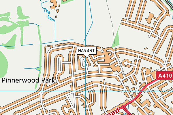 HA5 4RT map - OS VectorMap District (Ordnance Survey)