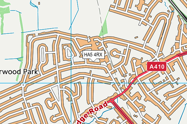 HA5 4RX map - OS VectorMap District (Ordnance Survey)