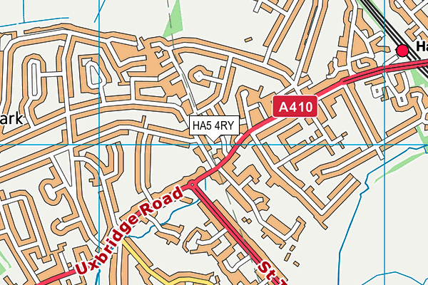 HA5 4RY map - OS VectorMap District (Ordnance Survey)