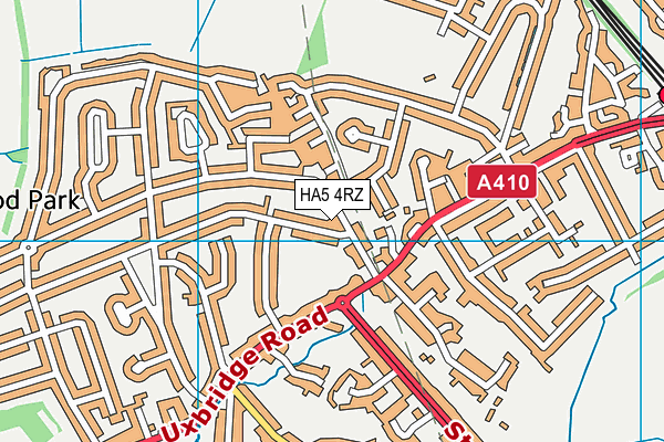 HA5 4RZ map - OS VectorMap District (Ordnance Survey)
