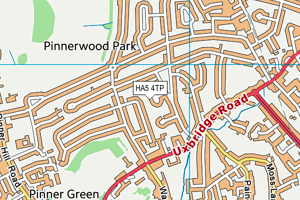 HA5 4TP map - OS VectorMap District (Ordnance Survey)