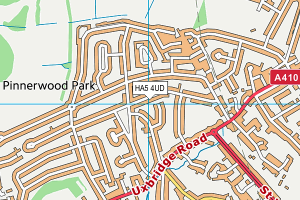 HA5 4UD map - OS VectorMap District (Ordnance Survey)