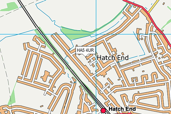 HA5 4UR map - OS VectorMap District (Ordnance Survey)