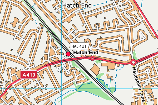 HA5 4UT map - OS VectorMap District (Ordnance Survey)