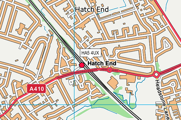 HA5 4UX map - OS VectorMap District (Ordnance Survey)