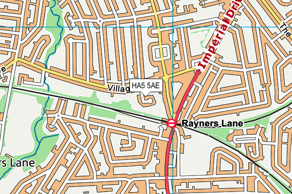 HA5 5AE map - OS VectorMap District (Ordnance Survey)