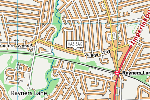 HA5 5AG map - OS VectorMap District (Ordnance Survey)