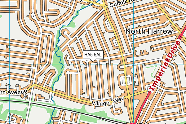 HA5 5AL map - OS VectorMap District (Ordnance Survey)