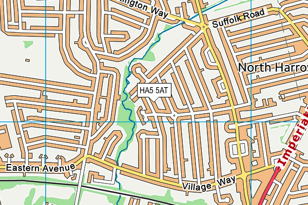 HA5 5AT map - OS VectorMap District (Ordnance Survey)